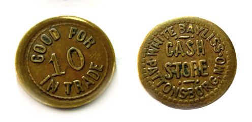 Brass Token From a Pattonsburg Grocery Store, But Little More Known