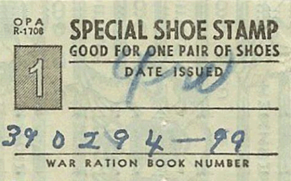 World War II: Shoe Purchases by Ration Stamps in 1943