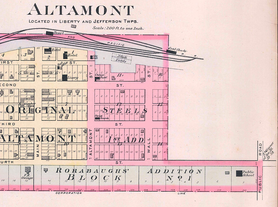 1898: Plat Map of Altamont, MO