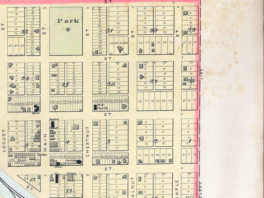 1898: Plat Map of Jameson, MO
