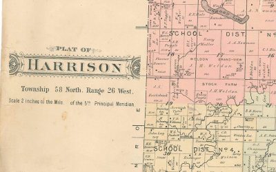 1898: Plat Map of Harrison Township in Daviess County