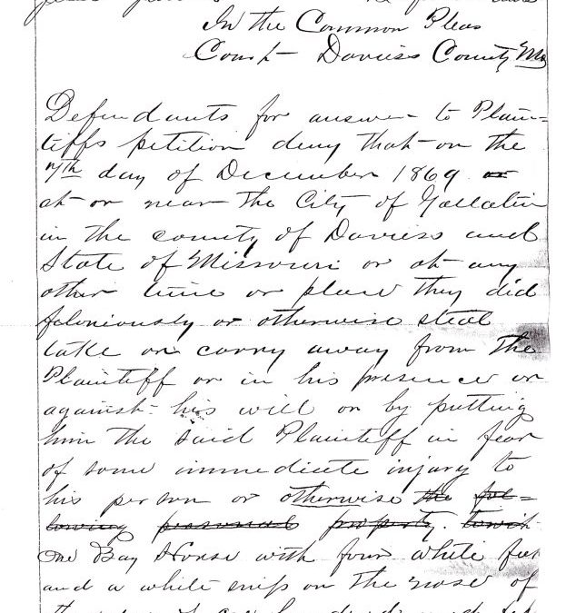 Henry Clay McDougal: Personal Showdown with Jesse James 1870