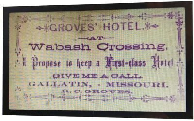Groves Hotel at Wabash Crossing; City Hotel on Gallatin Square