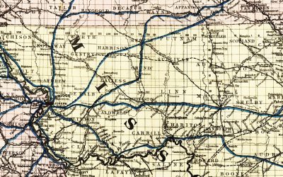 1872 Map: Railroads Lines Throughout North Missouri