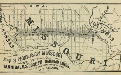Civil War: Hannibal & St. Joseph Railroad Map 1846-1883