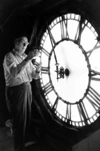 Clock Keeper Buster Gordon at the Seth Thomas Clock 1986