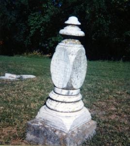 Burial Monument for Wm. Westfall at Plattsburg, MO
