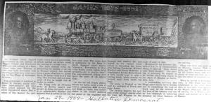 Artist's Wood Carving Recreates Train Robbery