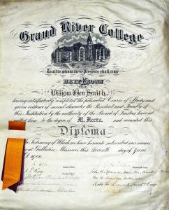 A Grand River College Diploma