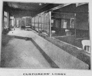 Customer Lobby at the First National Bank of Gallatin