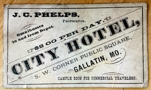 Advertising Gallatin's City Hotel