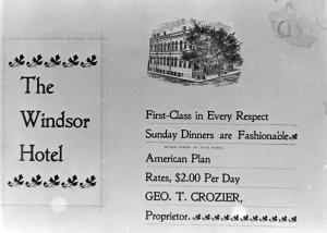 Advertising the Windsor Hotel