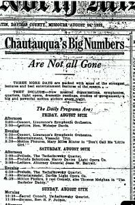 Chautauqua in Gallatin, MO 1922