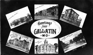 Greeting Card Showing Scenes of Gallatin, MO