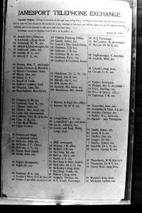 Jamesport Telephone Exchange Book 1902