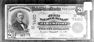 Jamesport Bank Issue of $20 Currency