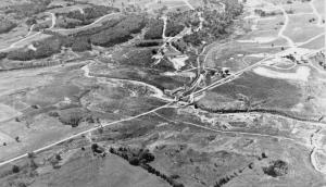 Aerial View of Early Lake Viking Construction