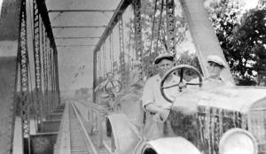 Cars Sometimes Crossed Over Railroad Bridges