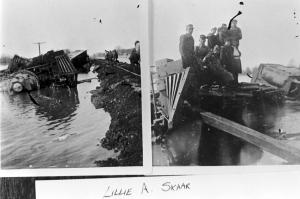 Train Wreckage After Flood