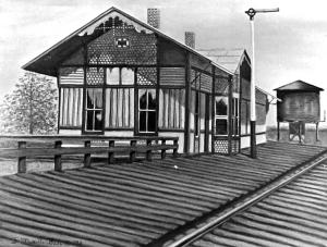Artist's View of Wabash Train Depot