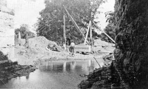 Winston "Dump" at the Railroad Culvert 1930