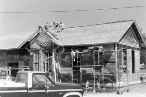 Renovating Winston's Rock Island Train Depot in 1986