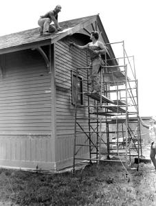 Renovating Winston's Rock Island Train Depot 1989