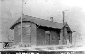 Famous Rock Island Train Depot at Winston, MO