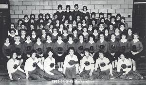 GHS Cheerleaders and 'Barkerettes' 1963-64
